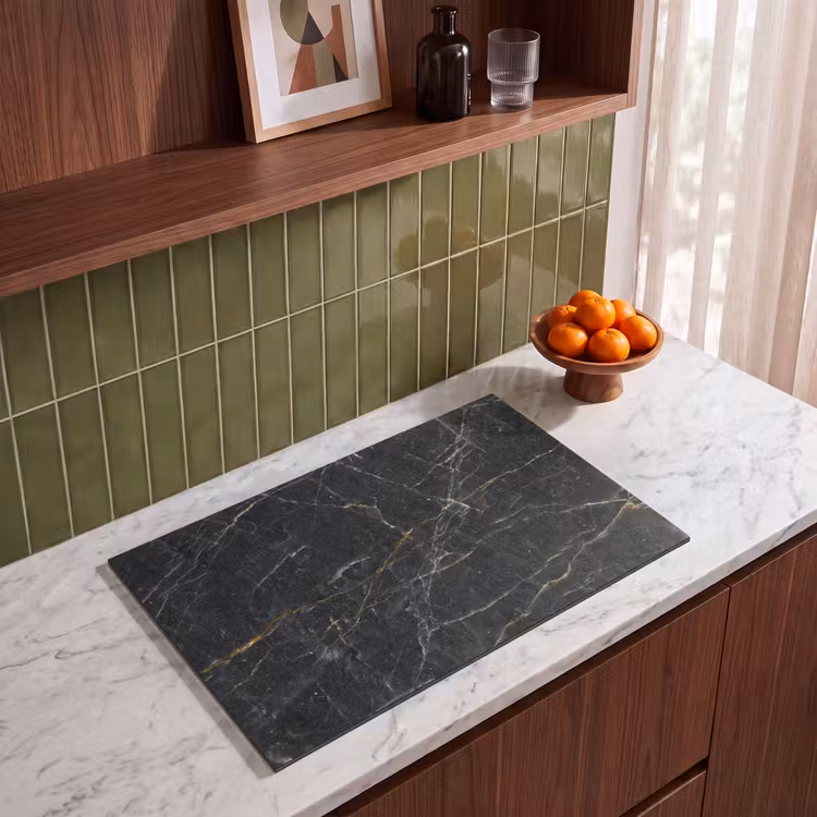 Induction Hob Cover - Marble - Black - Gold - Gray - Marble texture — 3