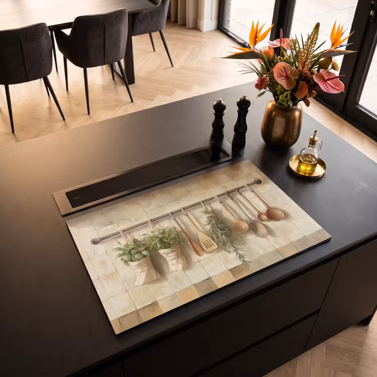 Induction Hob Cover - Wood - Kitchenware - Still Life - Tiles — 2