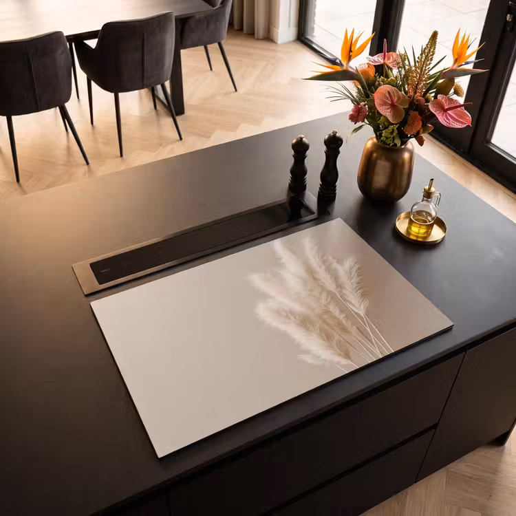 Induction Hob Cover - Soft Whisper of Pampas Grass — 2