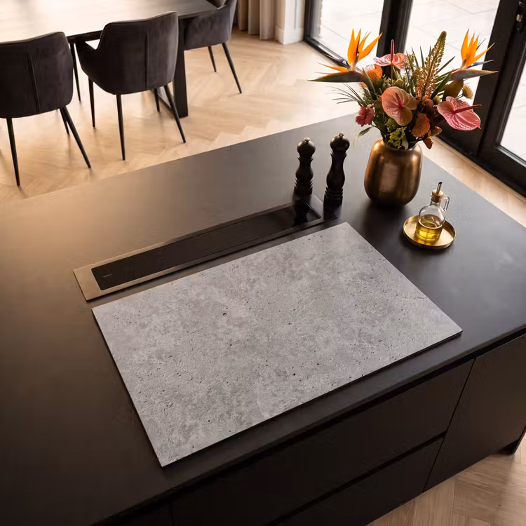 Induction Hob Cover - Concrete - Slate - Gray - Concrete texture — 2