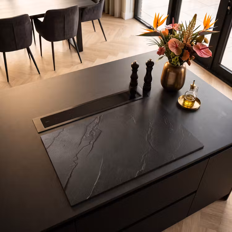 Induction Hob Cover - Black - Stone - Concrete — 2