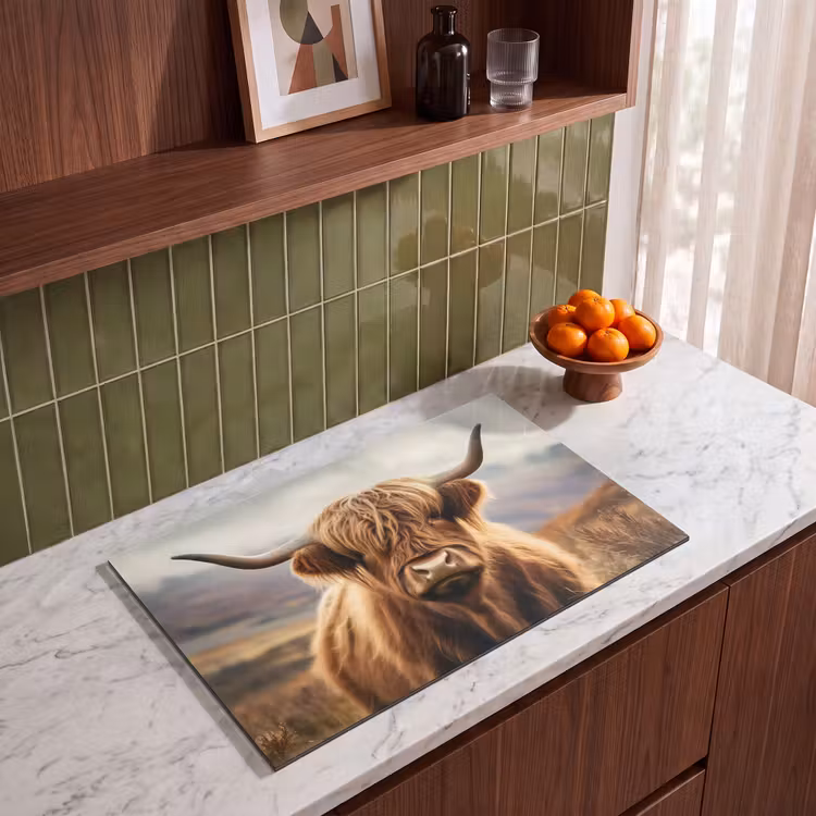 Induction Hob Cover - Scottish highlander - Landscape - Animal — 3