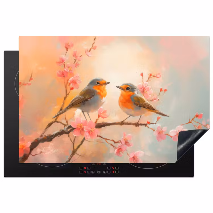 Induction Hob Cover - Robins - Ornamental - Blossom Branch — 1