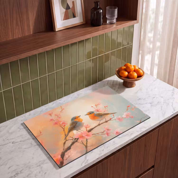 Induction Hob Cover - Robins - Ornamental - Blossom Branch — 3