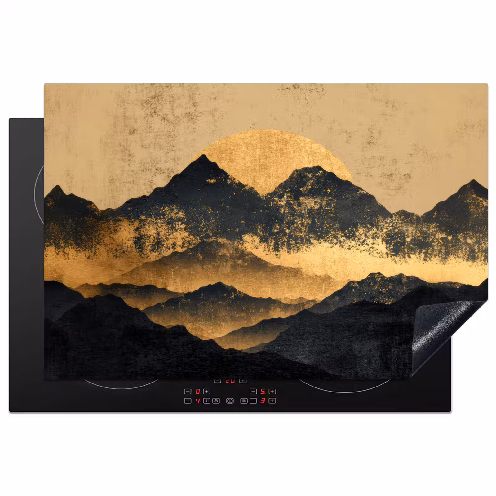 Induction Hob Cover - Golden Mountains by Moonlight — 1