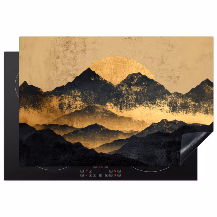 Induction Hob Cover - Golden Mountains by Moonlight — 1