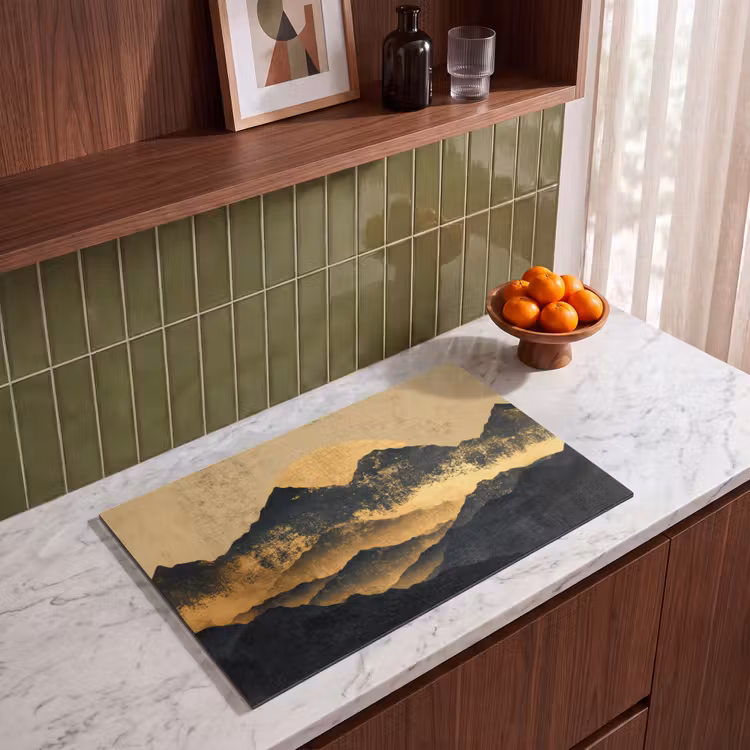 Induction Hob Cover - Golden Mountains by Moonlight — 3