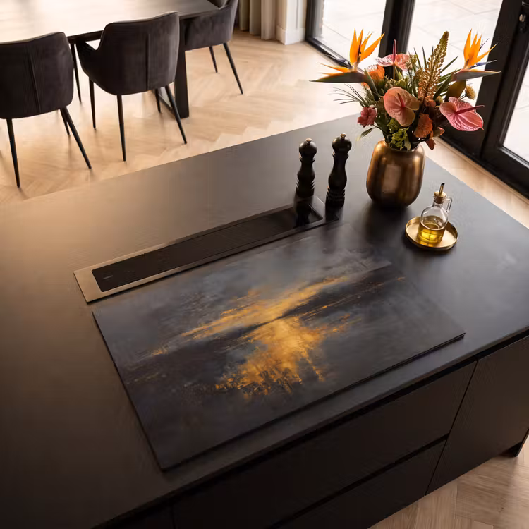 Induction Hob Cover - Golden Reflection on Water — 2