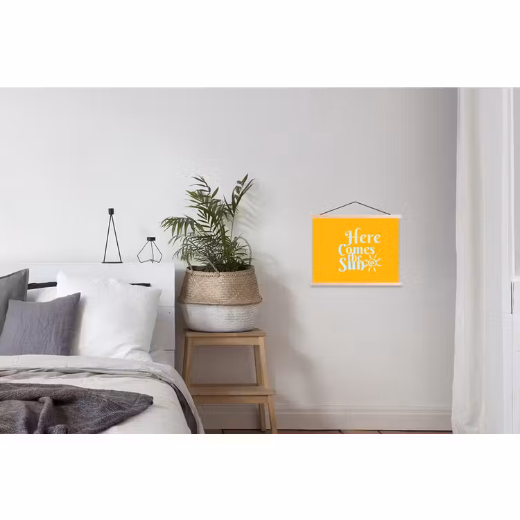 Hanging Poster - Yellow - Blue - Here comes the sun — 2