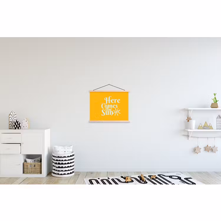 Hanging Poster - Yellow - Blue - Here comes the sun — 3