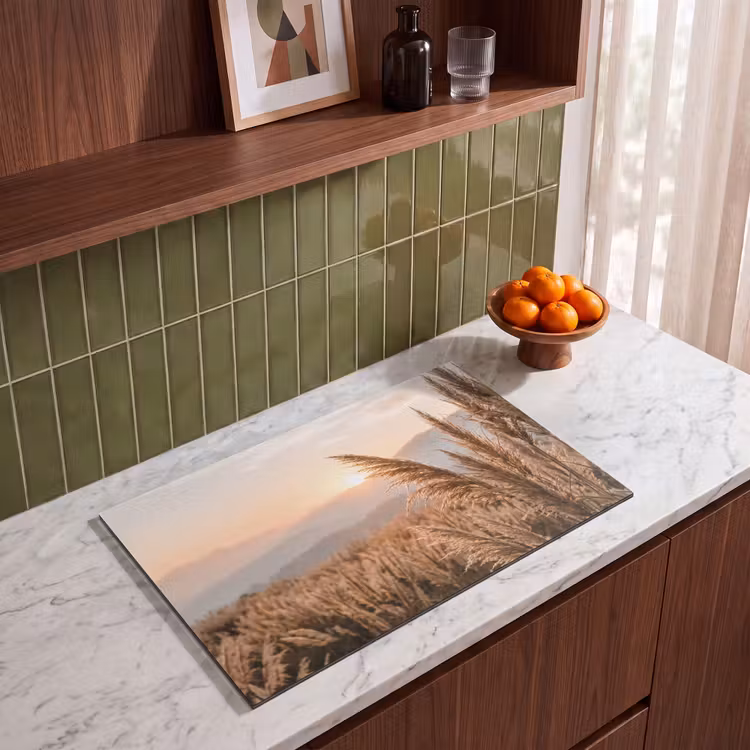 Induction Hob Cover - Grass - Field - Sunset - Nature - Golden — 3