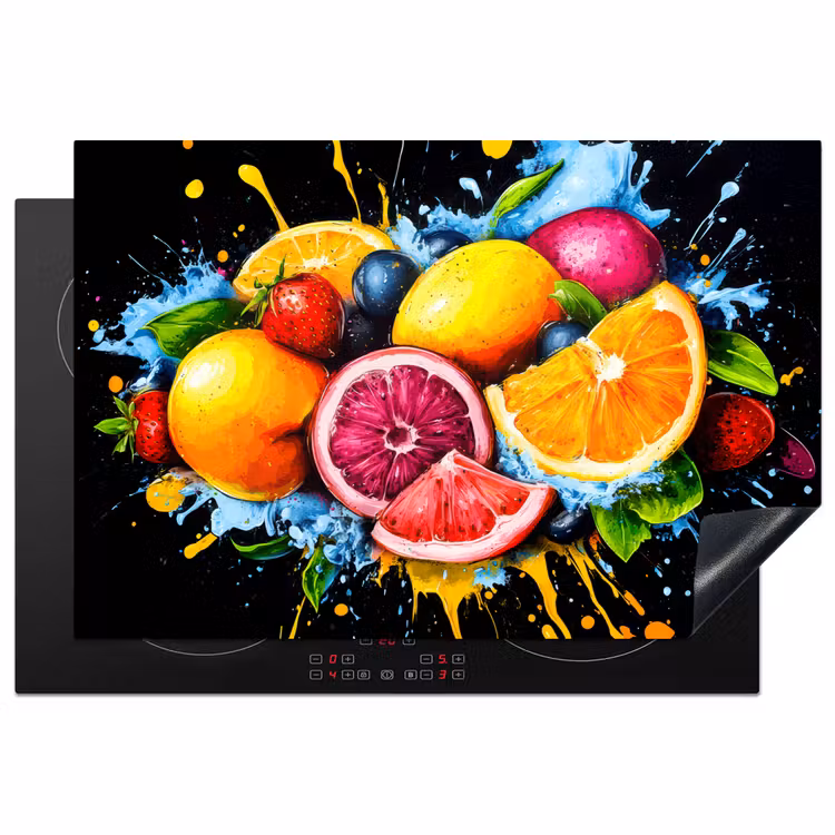 Induction Hob Cover - Fruit - Graffiti - Colorful - Orange - Strawberry - Abstract — 1