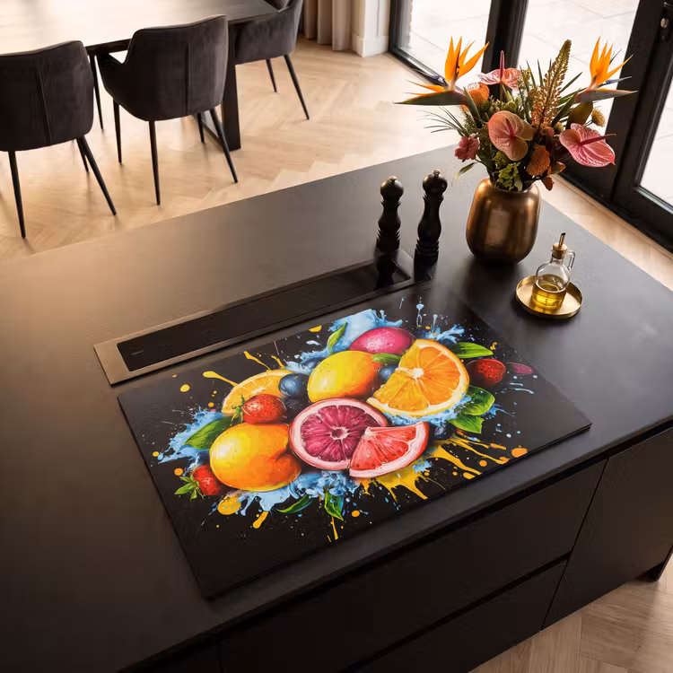 Induction Hob Cover - Fruit - Graffiti - Colorful - Orange - Strawberry - Abstract — 2