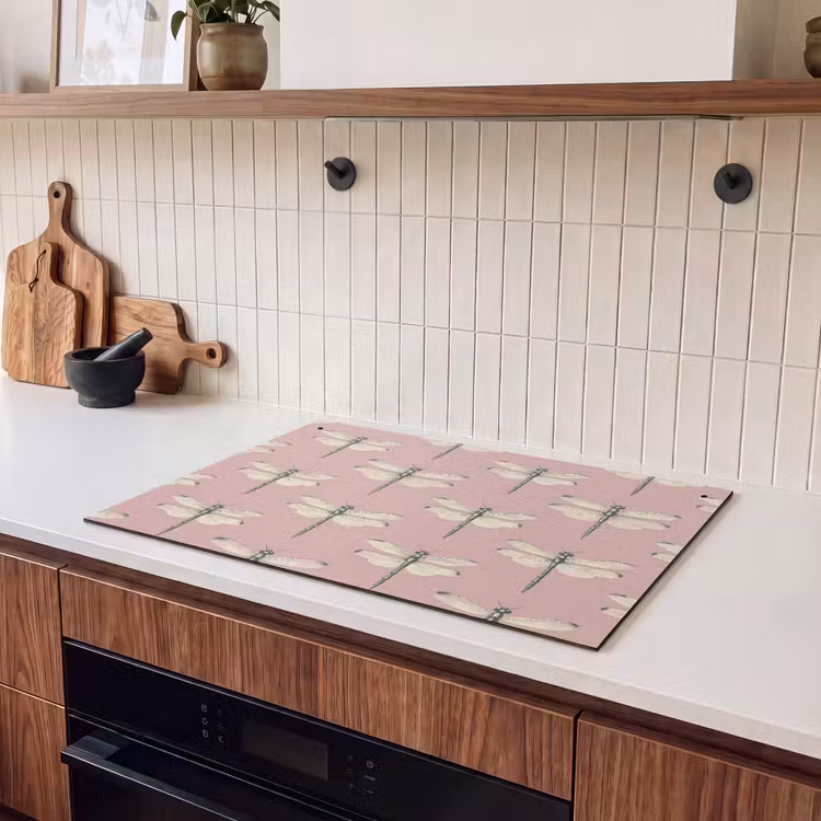 Induction Hob Cover & Splashback (2-in-1) - Lillibells - Pattern - Pink — 3