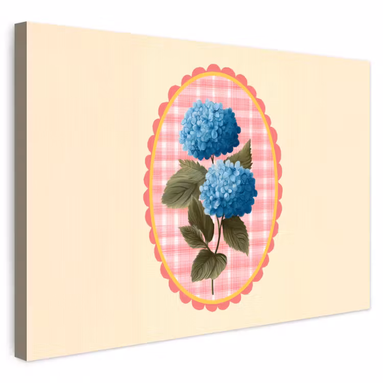Outdoor Canvas Print - Flowers - Blue - List - Leaves — 1