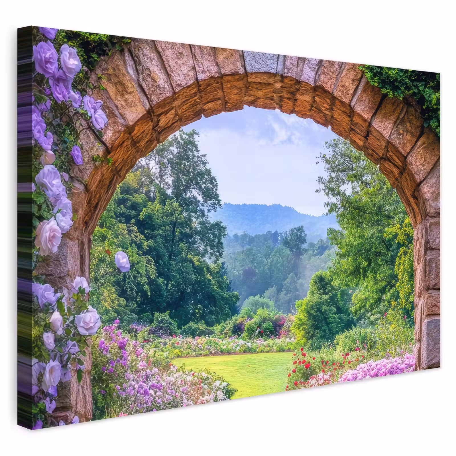 Outdoor Canvas Print - See-through - Gateway - Flowers - Garden — 1