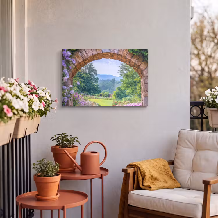 Outdoor Canvas Print - See-through - Gateway - Flowers - Garden — 3