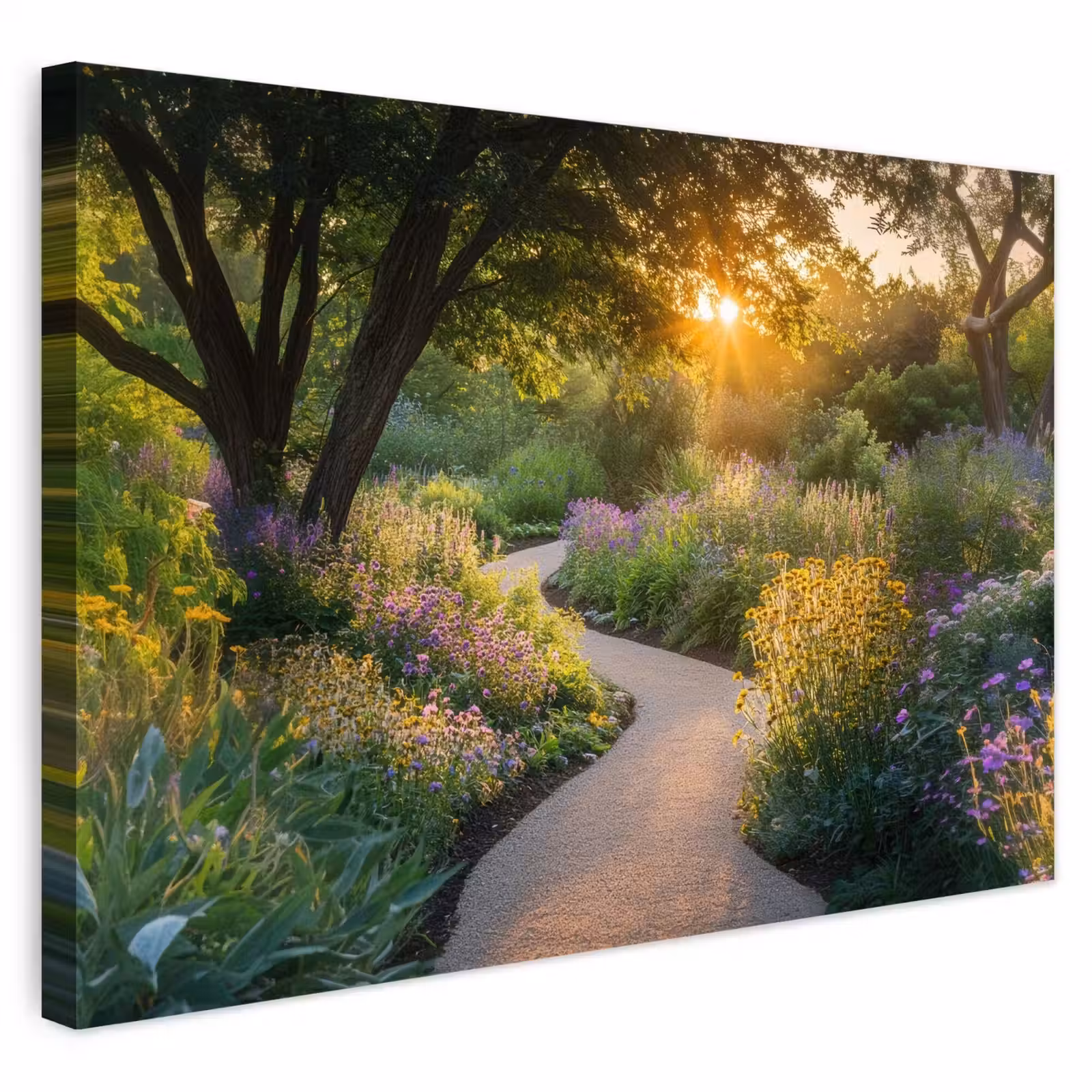 Outdoor Canvas Print - Path - Flowers - Park — 1