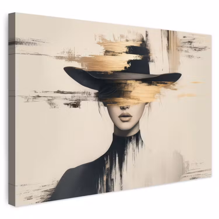 Outdoor Canvas Print - Woman - Hat - Paint — 1
