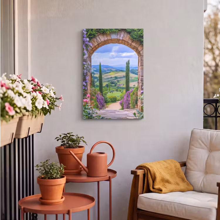 Outdoor Canvas Print - Vista - Tuscany - Landscape - Gateway — 3