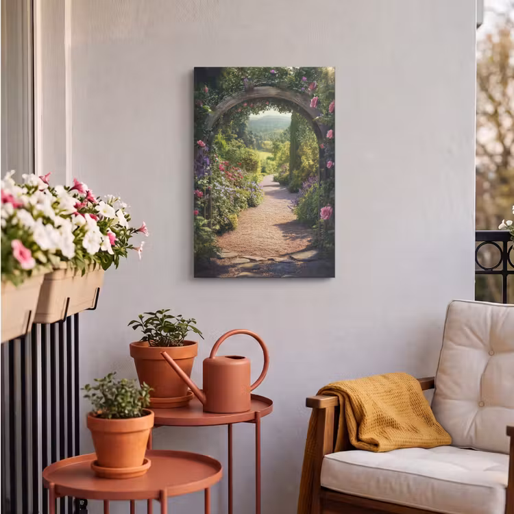 Outdoor Canvas Print - See-through - Flowers - Nature - Rose arch — 3