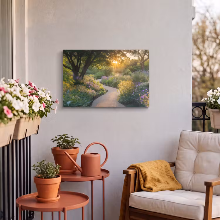Outdoor Canvas Print - Path - Flowers - Park — 3