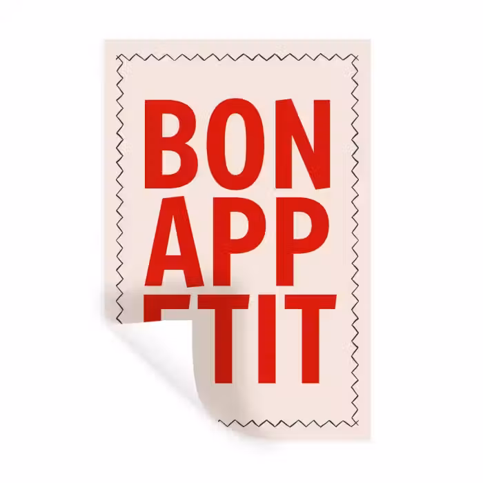 Blokletters - Rood - Kartelrand Muursticker klein -3d