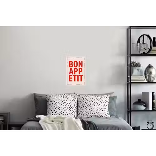 Blokletters - Rood - Kartelrand Muursticker klein -slaapkamer