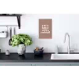Cocktail - Tekst - Patroon - Wit Muursticker klein -keuken