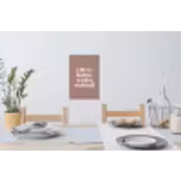 Cocktail - Tekst - Patroon - Wit Muursticker klein -eettafel