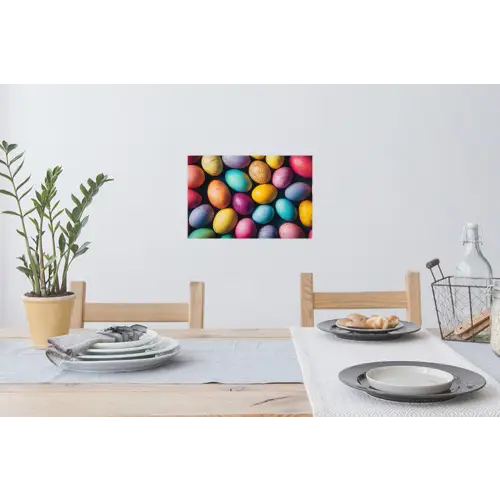 Kleurrijk - Paaseitjes - Spetters Muursticker klein -eettafel