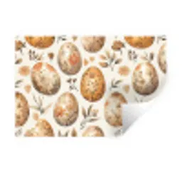 Paaseieren - Bruin - Bloemen Muursticker klein -3d