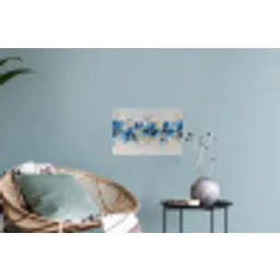 Bloemen - Blauw - Abstract Muursticker klein -plant