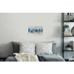 Bloemen - Blauw - Abstract Muursticker klein -slaapkamer