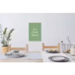 Eten - Drinken - Tekst - Mintgroen Muursticker klein -eettafel