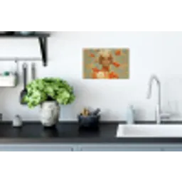 Goudvissen - Oranje - Vrouw - Blond Muursticker klein -keuken