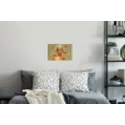 Goudvissen - Oranje - Vrouw - Blond Muursticker klein -slaapkamer