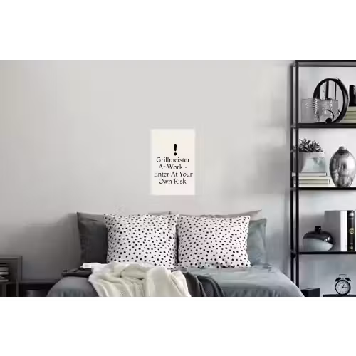 Grill - Uitroepteken - Zwart - Tekst Muursticker klein -slaapkamer