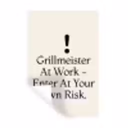 Grill - Uitroepteken - Zwart - Tekst Muursticker klein -3d
