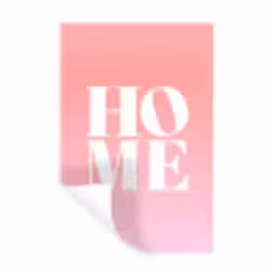 Home - Letters - Groot - Roze Muursticker klein -3d