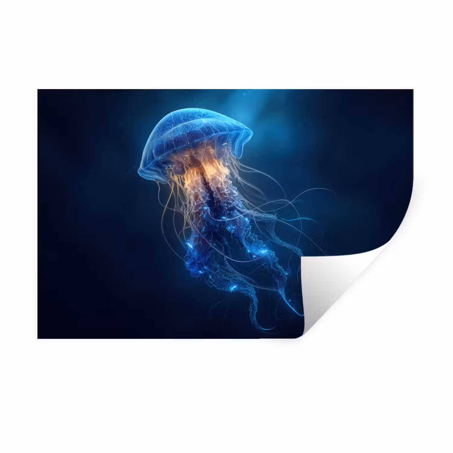 Wall Sticker - Jellyfish - Luminous - Tentacles - Blue