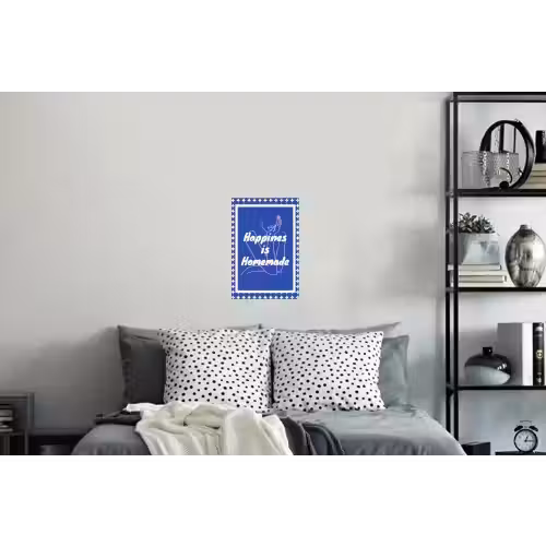 Lijntekening - Vrouw - Quote - Blauw Muursticker klein -slaapkamer