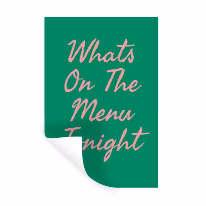 Menu - Quote - Roze Muursticker klein -3d
