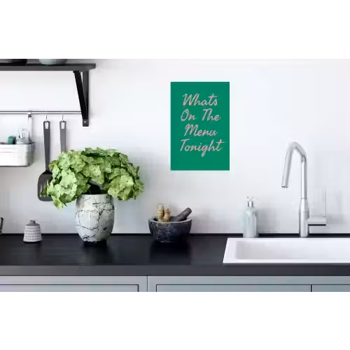 Menu - Quote - Roze Muursticker klein -keuken