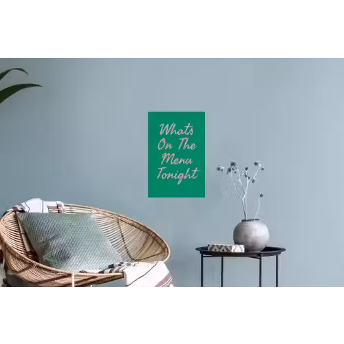 Menu - Quote - Roze Muursticker klein -plant