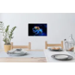 Octopus - Stippen - Blauw - Zee Muursticker klein -eettafel
