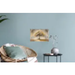 Schilderij - Boom - Abstract - Bladeren Muursticker klein -plant