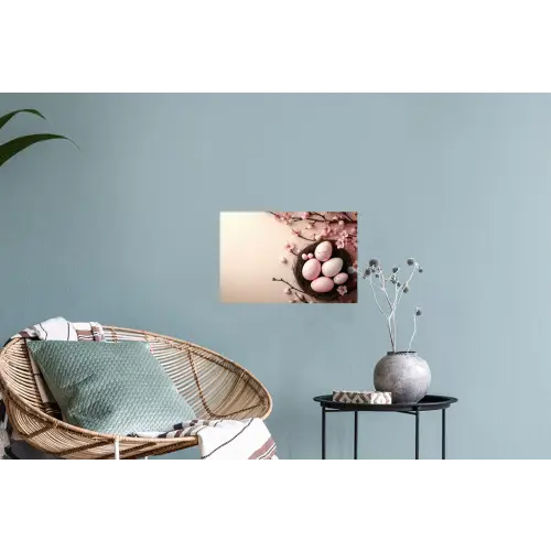 Roze - Bloesems - Eieren Muursticker klein -plant