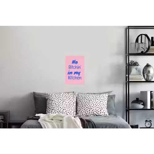 Quote - Blauw - Lettertype - Keuken Muursticker klein -slaapkamer