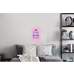 Quote - Blauw - Lettertype - Keuken Muursticker klein -slaapkamer